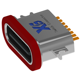XB-TYPE C 8P-10 USB-TYPE C 8P-10 - type C 8P fraisage 1,6 siège de méduse l = 6,7 mm (avec tôle d'acier) (boîtier en alliage de zinc)